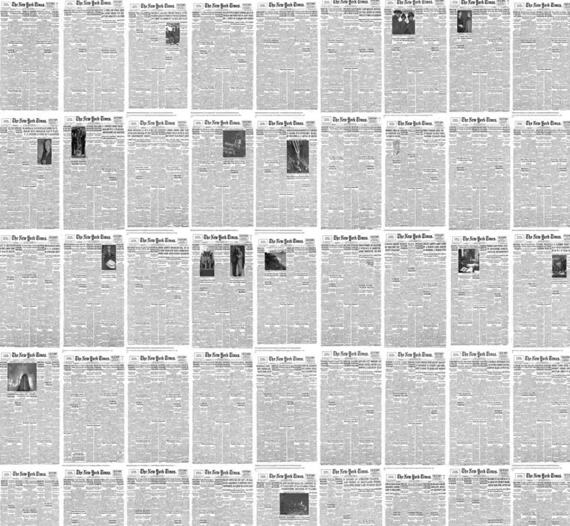 Every NYT Front Page Sin­ce 1852