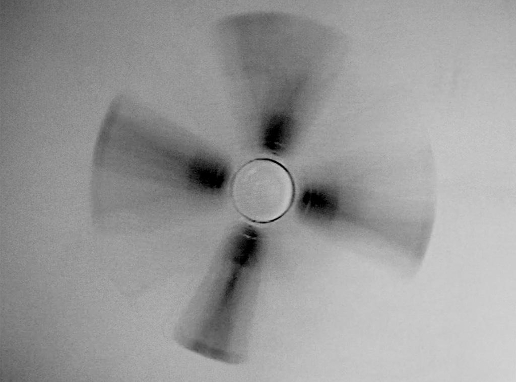 Rotating Fan as Seen from Rotating Bed