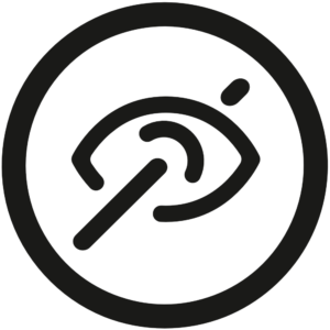 Symbol: Für blinde und sehbehinderte Menschen zugänglich