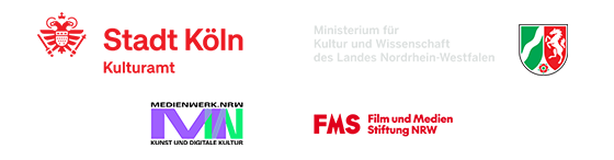 Logos: Stadt Köln Kulturamt, Ministerium für Kultur, Medienwerk, FMS